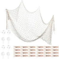 Fish Net for Home Photo Frame Wall Decorative Mediterranean Style for Nautical Party,Baby Shower,Photographing Decor