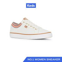 KEDS รองเท้าผ้าใบ แบบผูกเชือก รุ่น JUMP KICK RIB KNIT COLLAR SQUARE สีขาว ( WF67572 )