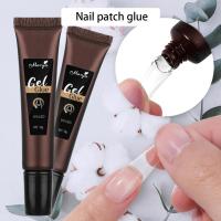 15ML Nail Tips Glue Gel For Falses Nail Tips Fast Extension Function Nail Art Transparent Gel Polish Soak Off UV False Nail Glue Adhesives Tape