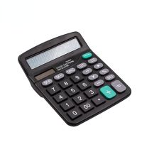 12 Digits Large Screen Electronic Calculator Solar Calculator Dual Power Calculator Office Financial Calculator with Battery Calculators