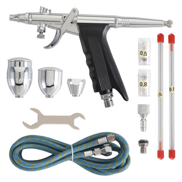 Airbrush With Accessories Kit, 0.3mm 0.5mm 0.8mm AllPurpose Precision