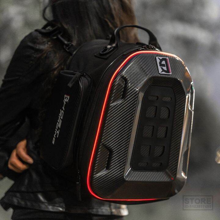 led-lights-locomotive-backpack-motorcycle-seat-back-bag-travel-helmet-backpack-moto-tail-bags-carbon-motocross-cycling-rear-pack