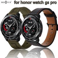 ▤△♕ Leather Strap For Honor Watch gs pro Accessories Wristband Correa Bracelet For huawei Honor Watch gs pro Replacements bracelet