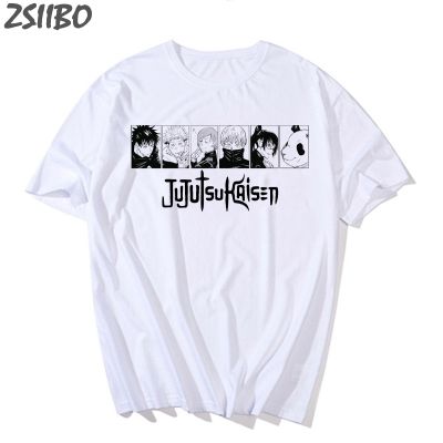 【GTER】เสื้อยืดแขนสั้นพิมพ์ลายอนิเมะ Jujutsu Kaisen Gojo Satoru Yuji Itadori สําหรับผู้ชายเสื้อยืดแขนสั้นพิมพ์ลายสไตล์สตร