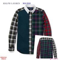 RALPH LAUREN PLAID COTTON POPLIN FUN SHIRT (BOYS SIZE 8-20 YEARS)