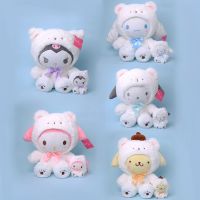 Sanrio Plush Toy Melody Cinnamoroll Kuromi Bear Keychain Gift Birthday Pendant