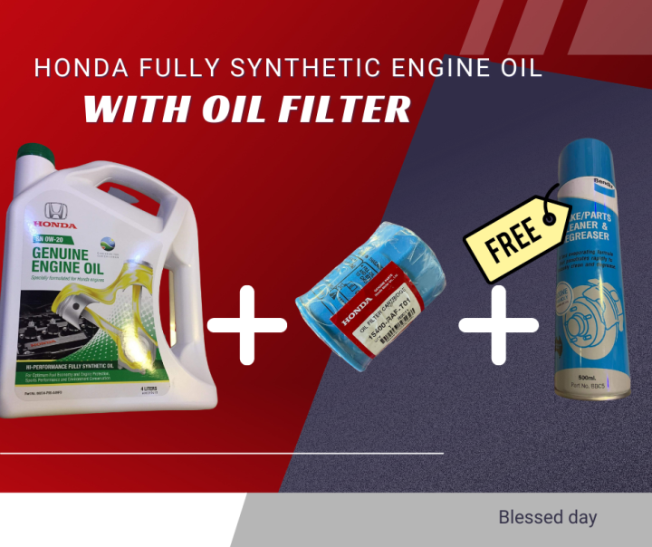 Honda Genuine Fully Synthetic Engine Oil SN 0W20 (4 liters) Latest Oil