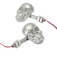 4x Skull Skeleton Turn Signals For Honda VT Shadow Spirit Velorex Deluxe 600 750