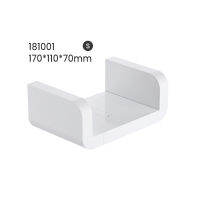 White Storage Rack Shelf Bathroom Kitchen Seasoning Debris Rack Shower Rack Shampoo Bath Shower Rack Wall-Mounted Self-Adhesive