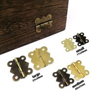 12pcs Iron Small Large Butterfly Shape Golden Bronze Jewelry Chest Gift Wooden Music Box Wine Case Dollhouse Cabinet Door Hinge Accessories