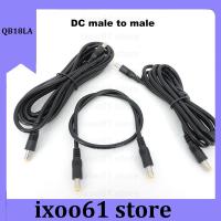 ixoo61 store 0.5m 1.5M 3meter DC male to male Extension power supply Cable Plug Cord 5.5MM X2.5mm wire connector Adapter for strip camera