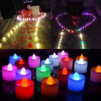 1/6/12/24 PCS LED Electronic Candle Battery Operated LED Night Lights Flameless Tea Lights Christmas Wedding Garden Party Decor