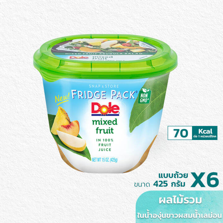 dole-ผลไม้รวมในน้ำองุ่นขาวผสมน้ำเลมอน-ขนาด-425-ก-ชุด-6-ชิ้น