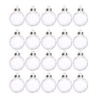 Transparent Christmas Balls Plastic Clear DIY Hanging Ball Bauble Ornaments for Home Xmas Tree