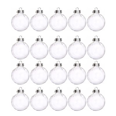 Transparent Christmas Balls Plastic Clear DIY Hanging Ball Bauble Ornaments Christmas Decorations for Home Xmas Tree