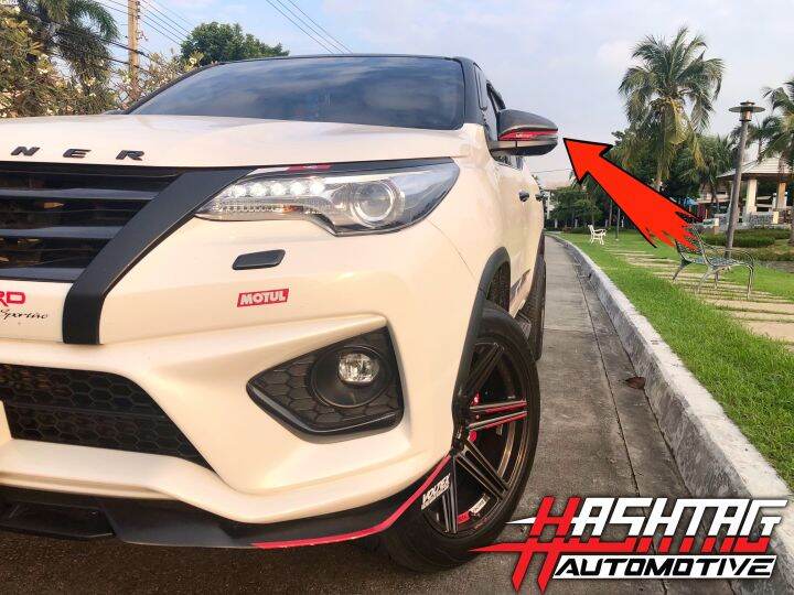 สติกเกอร์สะท้อนแสง-ติดคิ้วกระจกมองข้างสไตล์-gr-sport-ยี่ห้อ-3m-สำหรับ-toyota-new-fortuner-hilux-revo-innova-crysta-corolla-cross-gr-sport-style-reflective-sticker-for-side-mirror