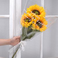 3pcs Sunflower Decoration Artificial Sunflower Flower Realistic Silk Daisies for Home Flower Arrangement Wedding Party