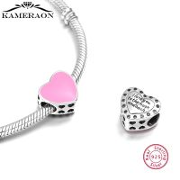 [COD] 925 Sterling Latters Bead shaped Suitable for Original Pink Enamel Beads Jewelry