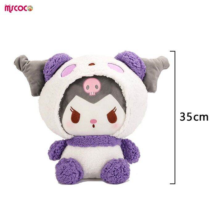 mscoco-ตุ๊กตาตุ๊กตาเมโลดี้น่ารัก-kuromi-ของเล่นจริงตุ๊กตายัดไส้แบบนิ่มสุดน่ารักหมอนพูเชียร์เบาะผ้าสำหรับเด็กของขวัญสะดวกสบายสำหรับเด็ก