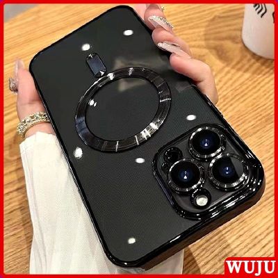 ❈ LJ8.18 Wuju เคสโทรศัพท์มือถือแบบนิ่ม ใส กันกระแทก พร้อมที่ชาร์จแม่เหล็กไร้สาย หรูหรา สําหรับ iPhone 14 13 12 11 Pro Max