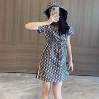 【NEW COMING】2023 New All Over Old Flower Letter Dress Womens Short Skirt Summer