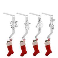Christmas Stocking Holders For Mantle Christmas Stocking Hangers For Mantel With 4 Christmas Cartoon Decorations Christmas Socks Tights