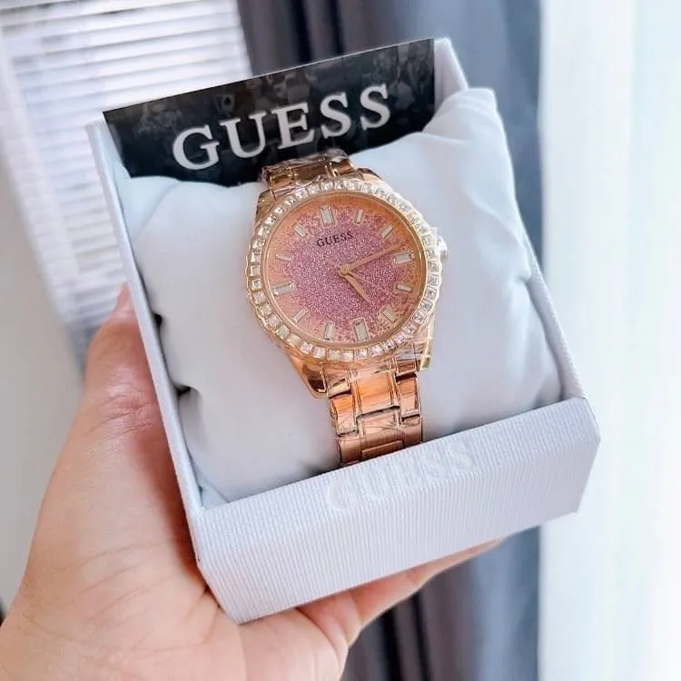 Guess Glitter Burst Rose Gold Watch GW0405L3