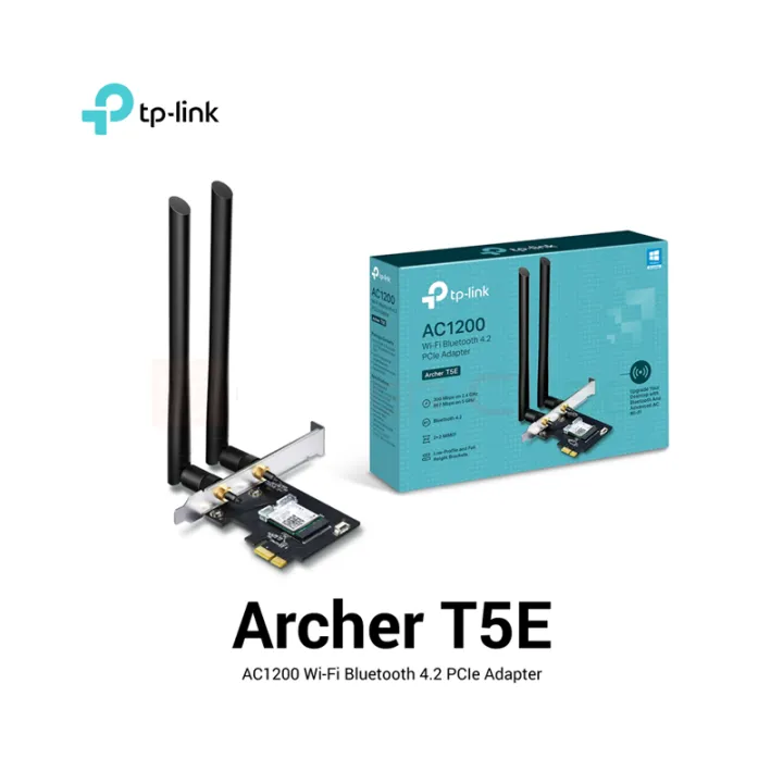 TP-LINK Archer T5E AC1200 Wi-Fi Bluetooth 4.2 PCIe Adapter By Lazada ...