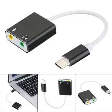 USB C Microphone Adapter, USB C to 3.5mm Combo 3.5mm Hi Fi Audio 