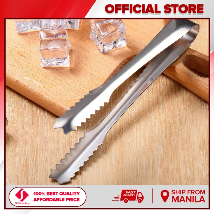 SK Mixes Shop Stainless Steel 6pcs Ice Tong Set Ice Cube Tong Ice
