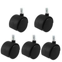 5pcs Universal Chair Wheel Office Chair Casters Chair Wheels M10 x 15mm Furniture Swivel Twin Caster Wheels Replacement Parts