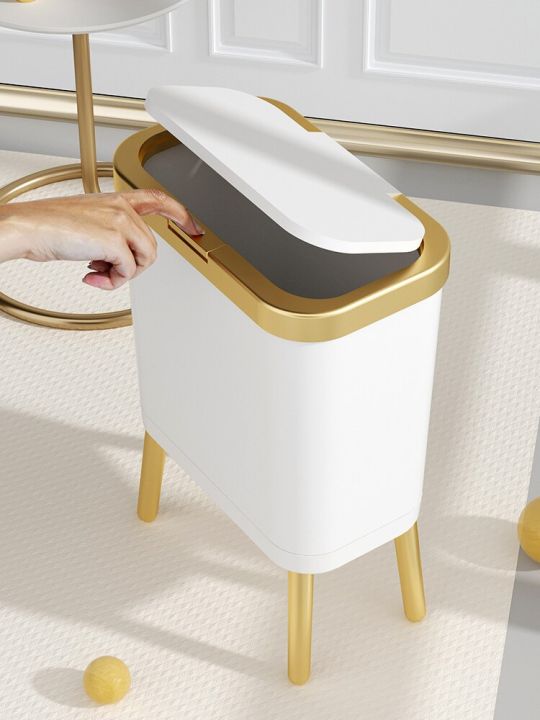 15l-luxury-golden-ถังขยะสำหรับห้องครัวห้องน้ำ-creative-quadruped-สูงเท้า-push-type-พลาสติกแคบถังขยะพร้อมฝาปิด