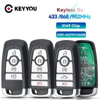 KEYYOU Go รถระยะไกลควบคุมกุญแจ ID49สำหรับ Ford ประกอบขอบการสำรวจ Explorer Mustang M3N-A2C93142600 434 868 902 Mhz