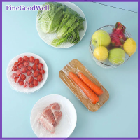 FineGoodWell 100ที่คลุมที่เก็บอาหารที่นำกลับมาใช้ใหม่ได้เก็บความสดแผ่นฟิล์มติดพลาสติกหุ้มอาหาร