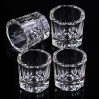 1PC Crystal Glass Acrylic Acrylic Powder Liquid Nail Cup Dappen Dish Lid Bowl Cup Holder Equipment  Nail Tools Cups  Mugs Saucers