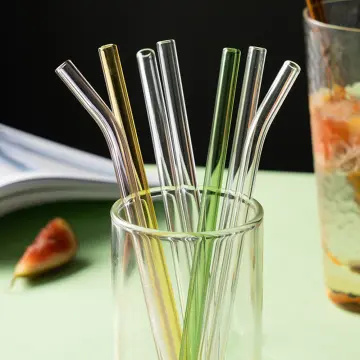 25PCS Reusable Plastic Straws for Tumblers Mason Jars 9 Inches Transparent  Threaded Colored Drinking Straws with