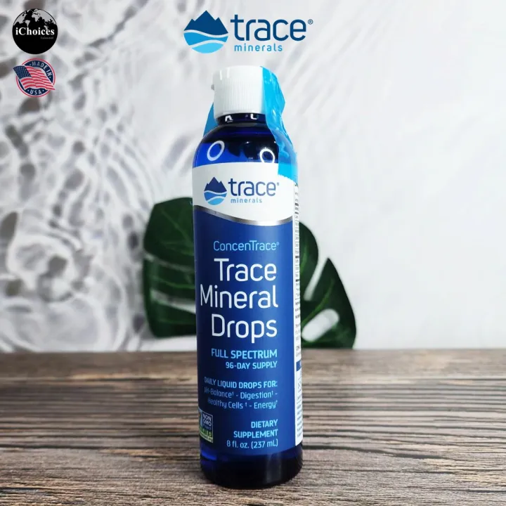 [Trace Minerals] ConcenTrace® Trace Mineral Drops 237 mL อาหารเสริมแร่