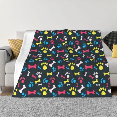 （in stock）Cute dog paw blanket Flannel animal throw blanket sofa decoration super soft warm bedspread（Can send pictures for customization）