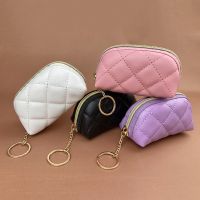 ❣ 2022 New Diamond Pattern Mini Women Wallets Coin Purse Zipper Pouch PU Leather Fashion Keychain Money Bag Card Holder Wallets