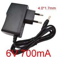 1PCS 6V700mA High quality AC 100V-240V Converter Switching power adapter DC 6V 700mA 0.7A Supply EU Plug DC 4.0mm x 1.7mm