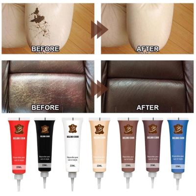 【CW】 1pc Advanced Leather Repair Gel Car SeatLeather Complementary Color Repair Paste No Harm Chemical CarProducts 20ml