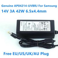 รับประกันสองปีของแท้14V 3A 42W 6.5X4.4Mm AP04214 UVBRJ 14V 2.14A AC Power Supply Adapter Charger สำหรับ Samsung LCD Monitor S19B150N S19B300NW