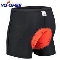 Yoomeeกางเกงปั่นจักรยานขาสั้นผู้ชาย 3D padded BICYCLE BIKE shorts Underwear with Anti-SLIP leg Grips