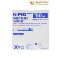 Nipro Syringe นิโปร ไซริงค์ ไซริ้ง 50ml กระบอกฉีดยา หลอดฉีดยา ล้างจมูก ป้อนยาเด็ก (กล่อง 30ชิ้น)