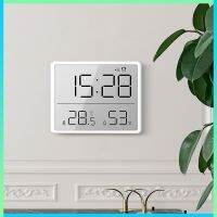 【jw】☃﹊  Ultra Thin Digital Alarm Wall Mounted Display Magnetic Design Thermometer Humidity