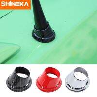 SHINEKA ABS สติ๊กเกอร์ตกแต่งฐานเสาอากาศรถยนต์สำหรับ Ford Mustang 2010 2011 2012 2013 2014อุปกรณ์ตกแต่งภายนอก