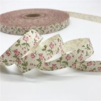 10mm 15mm 5Yards Cotton Ribbon Printed Flower Ribbon Handmade Design For Sewing Fabric Christmas Decoration Gift Wrapping  Bags