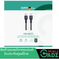 AUKEY CB-NCC1  สายชาร์จเร็ว Circlet CC 60W Nylon Braided USB-C to USB-C Cable (1m) รองรับชาร์จเร็ว 60W สายชาร์จไนล่อนถัก รุ่