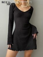 【hot】✻  Rockmore Knitted Dresses Fashion Bodycon Sleeve vestido feminino