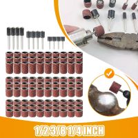 ◇✜ 33-156pcs Dremel Sanding Drums Kit Sand Band 1/2 1/4 3/8Inch Sand Mandrels Drum Grit Woodworking Nail Drill Rotary Abrasive Tool